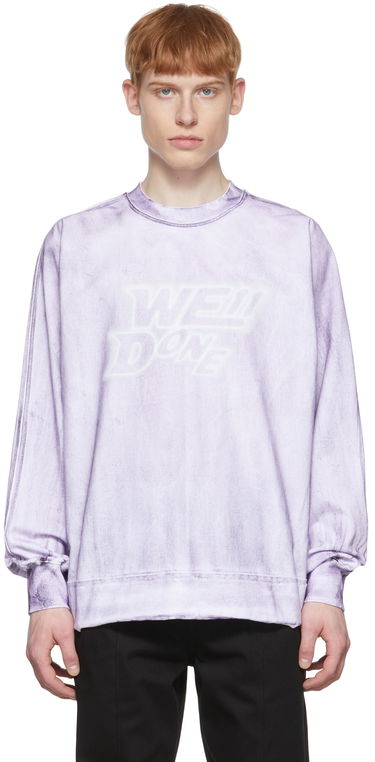Тениска We11done We11done Cotton Long Sleeve T-Shirt Лилаво | WD-TT1-22-580-U-PP, 0