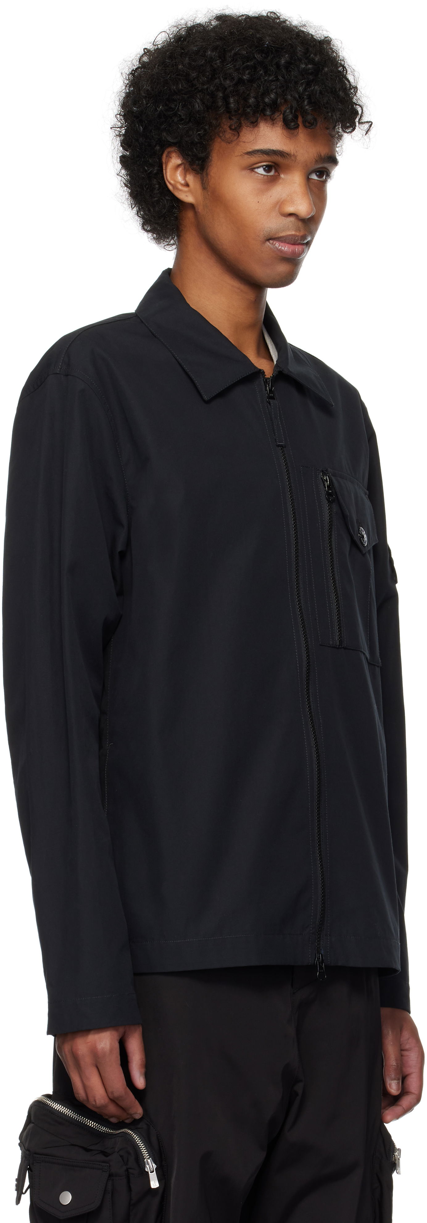 Риза Stone Island Stone Island Weatherproof Cotton Canvas Overshirt Черно | K1S15 1200007 S00F1, 1