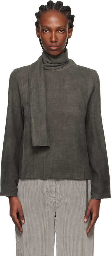 Риза OUR LEGACY Virtuous Draped Neck Blouse Сиво | W4252VD, 0