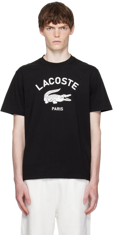 Тениска Lacoste Lacoste Signature Print Cotton T-Shirt Черно | TH2733_031, 0