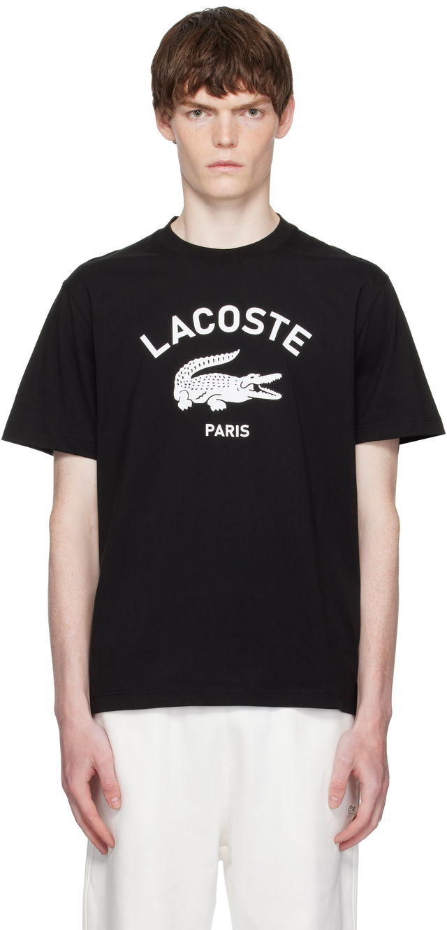 Lacoste Signature Print Cotton T-Shirt