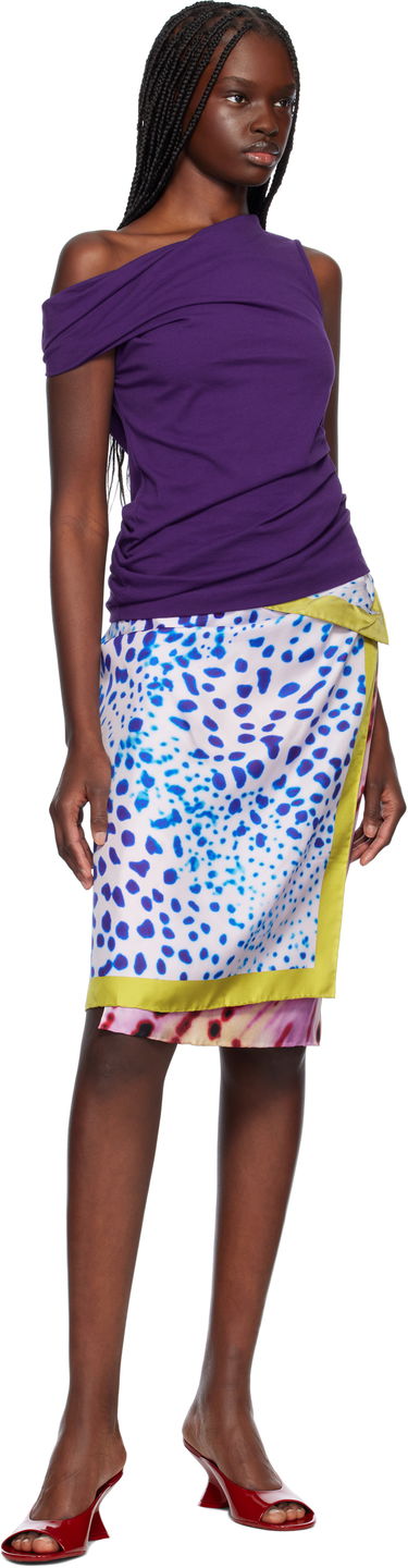 Пола Dries Van Noten Dries Van Noten Wrap Scarf Midi Skirt Многоцветен | 251-010815-1017, 3