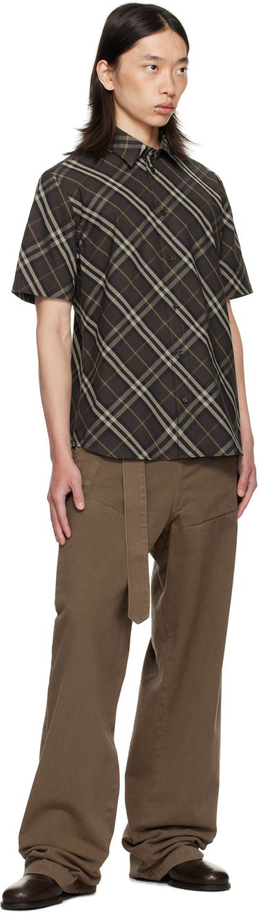 Риза Burberry Burberry Relaxed Fit Check Cotton Shirt Кафяво | 8116127, 3