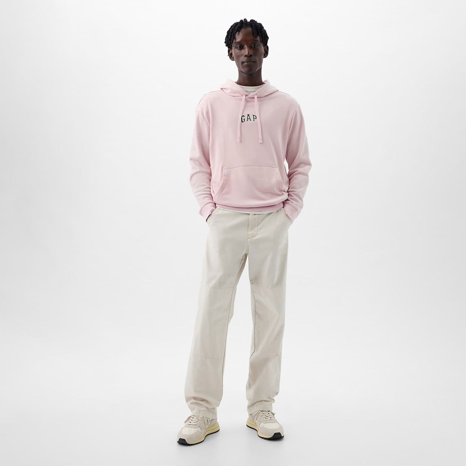 Суитчър GAP French Terry Pullover Mini Logo Hoodie Light Peony Розово | 868455-01, 1