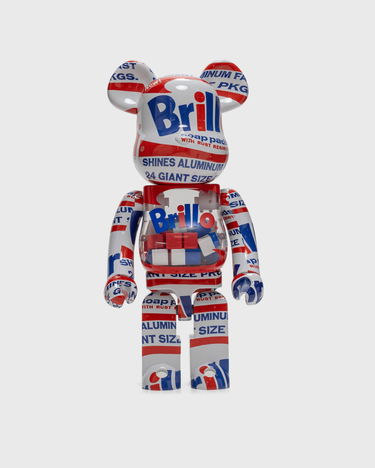 Колекционерско Medicom Toy ANDY WARHOL BRILLO 2022 1000% BE@RBRICK Figure Червено | MED1190, 3