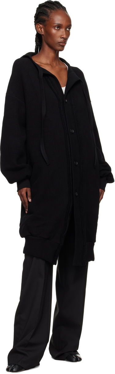 Яке Yohji Yamamoto YOHJI YAMAMOTO Jersey Twill Button Cardigan Черно | FM-T86-002, 3
