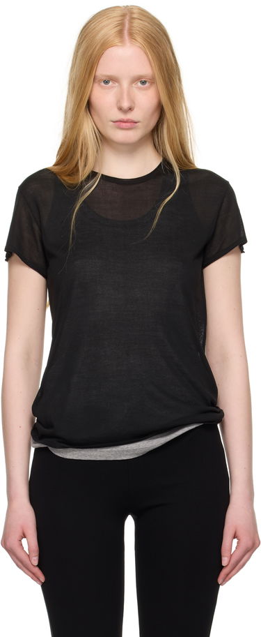 Тениска TOTEME TOTEME Silk T-Shirt Черно | 252-WRT0476-YA0173, 0