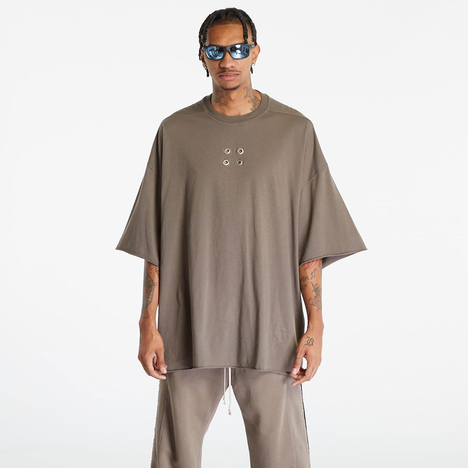 Тениска Rick Owens Knit Tommy T-Shirt Кафяво | DU02C5259 RNES1 34, 0