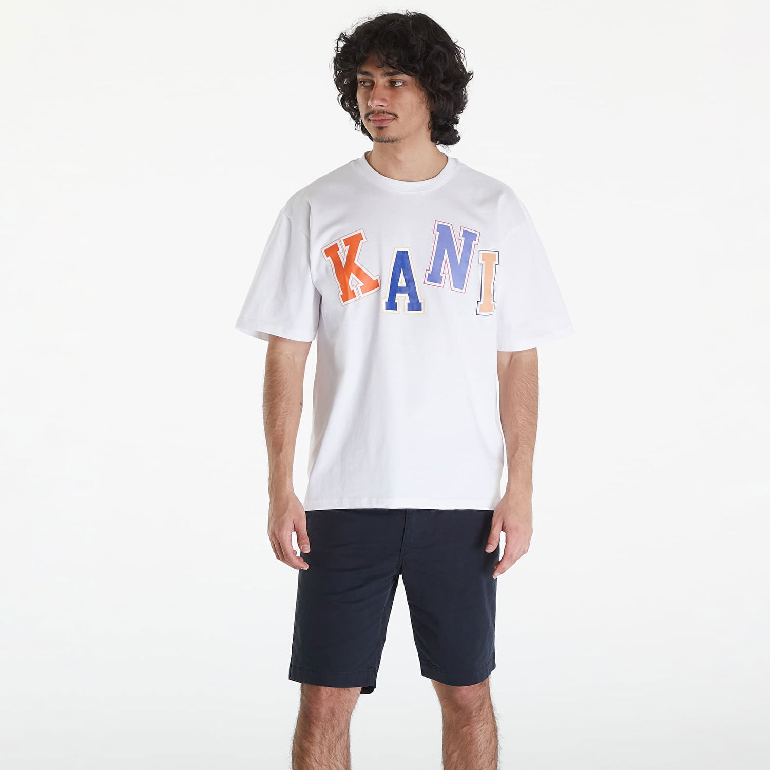 Тениска Karl Kani Woven Signature Multicolor Logo Tee White Бяло | KM241-057-1, 0