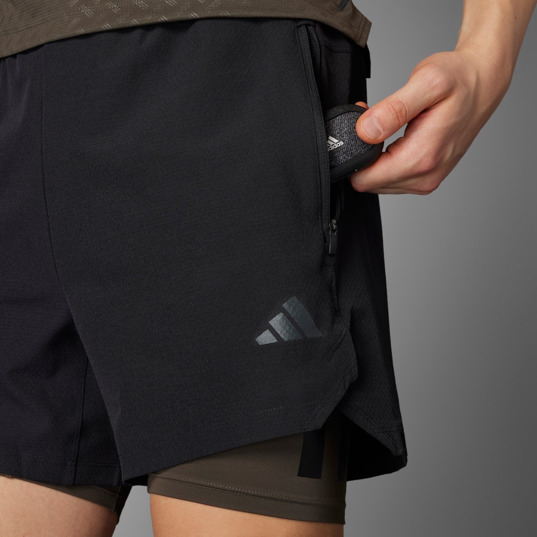 Къси панталони adidas Performance Two-in-One Workout Shorts Черно | IV6113, 0