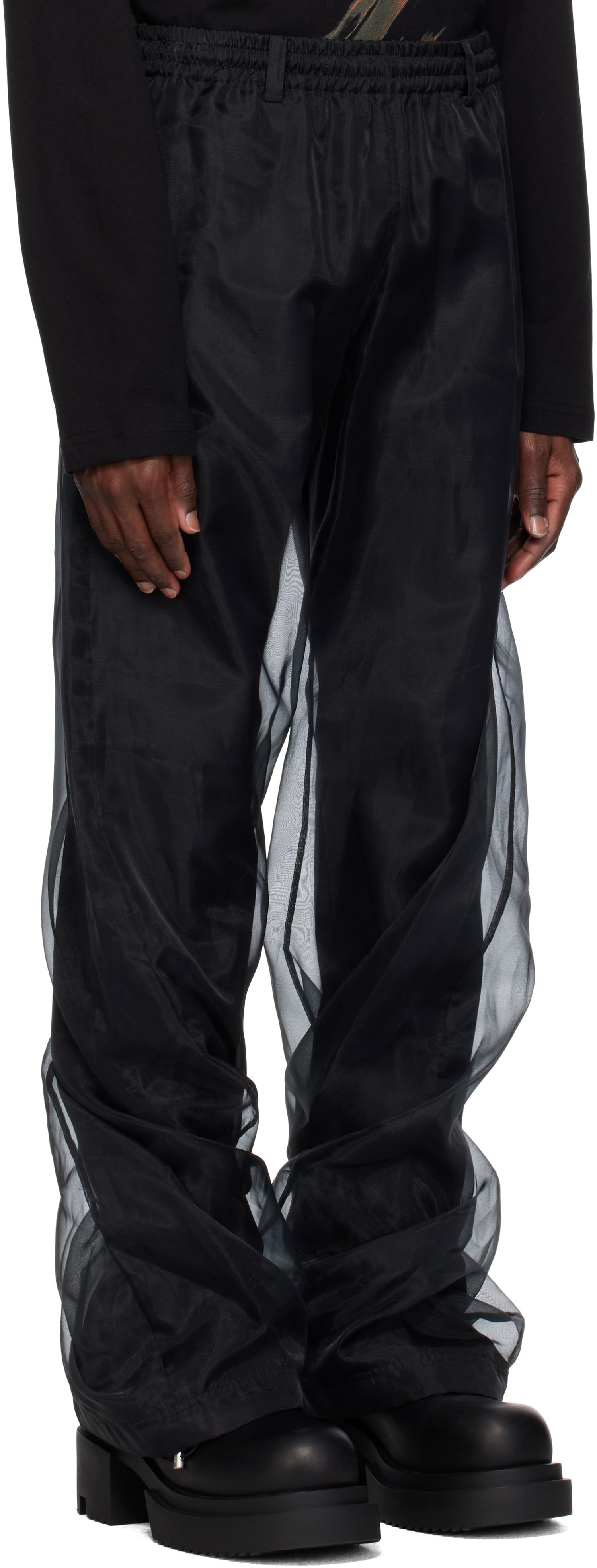 Панталони We11done We11done Layered Trousers Черно | WD-PT0-25-268-U-BK, 1