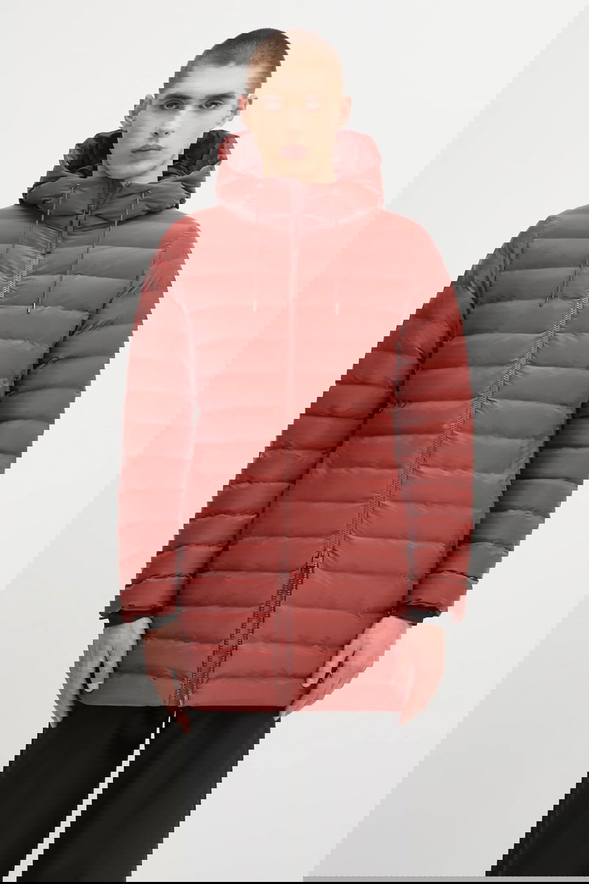 Пухо яке Rains Rains Lohja Curve W3T3 Hooded Puffer Coat Червено | 15890.125, 0