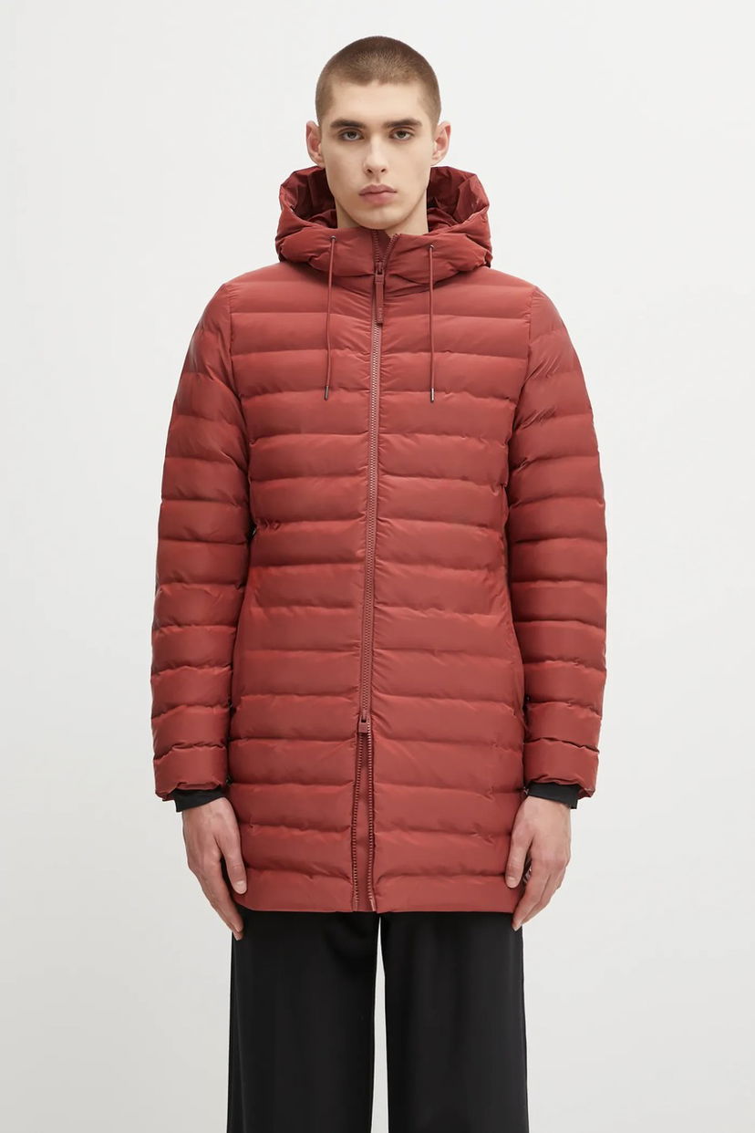 Пухо яке Rains Rains Lohja Curve W3T3 Hooded Puffer Coat Червено | 15890.125