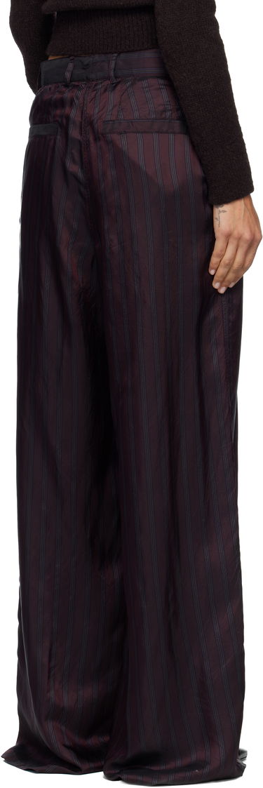 Панталони Dries Van Noten Dries Van Noten Striped Wide Leg Trousers Бургунди | 252-010946-2267, 2