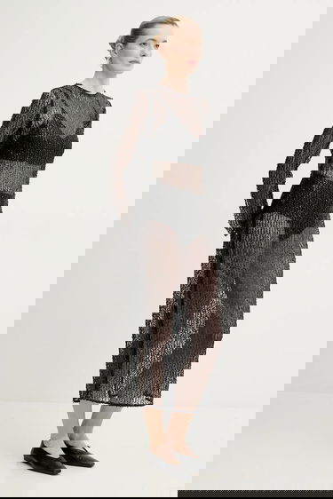 Pокля Samsoe Samsoe Samsoe Samsoe Samadda Maxi Dress Черно | F25100085, 3