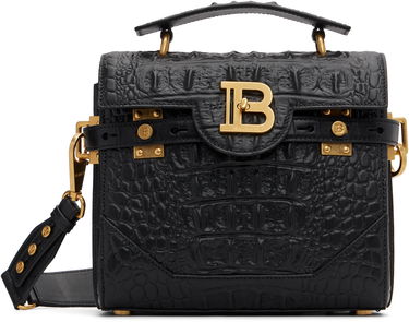 Дамска чанта Balmain B-Buzz 23 Crocodile-Print Leather Bag Черно | FN0DB526LOBC, 0