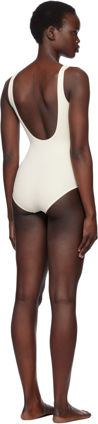 Бански Jil Sander Scoop Neck Swimsuit Бяло | J40SD0104_J20011, 2
