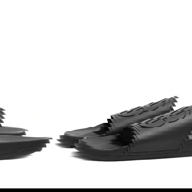 Кецове и обувки Anine Bing Isla Logo Slides Черно | A-14-4180-000, 2