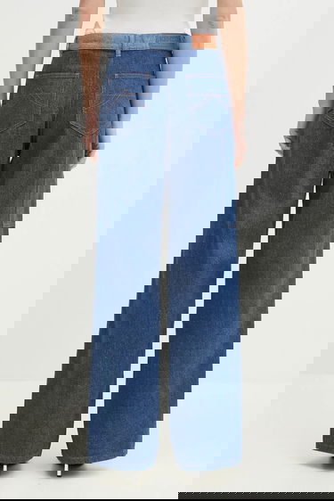 Дънки KENZO High Waist Multi-Panel Layered Jeans Синьо | FF52DP2306B4.DB, 2