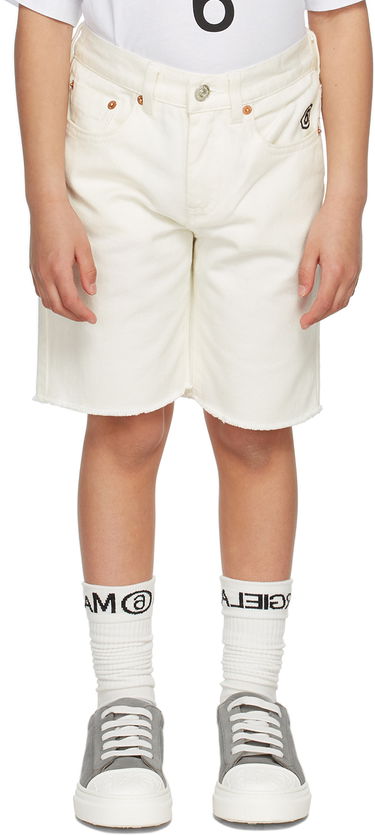 Къси панталони Maison Margiela MM6 Maison Margiela Kids Logo Denim Shorts Сиво | M60099-MM046, 1