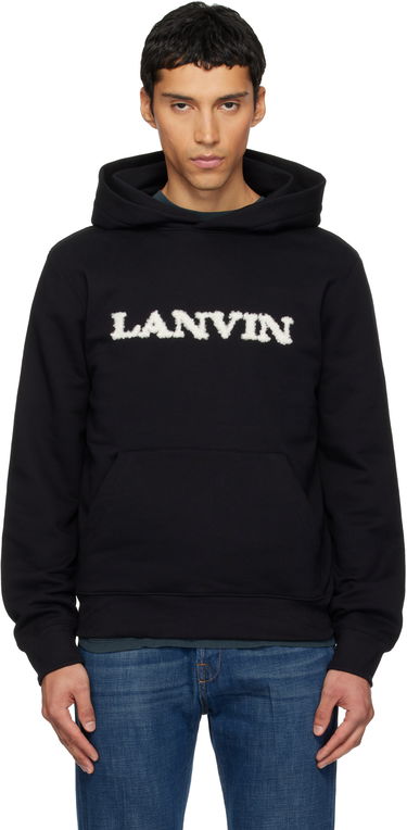 Суитчър LANVIN 'Lanvin' Shearling Cotton Hoodie Черно | RM-HO0055-F303-H25, 0