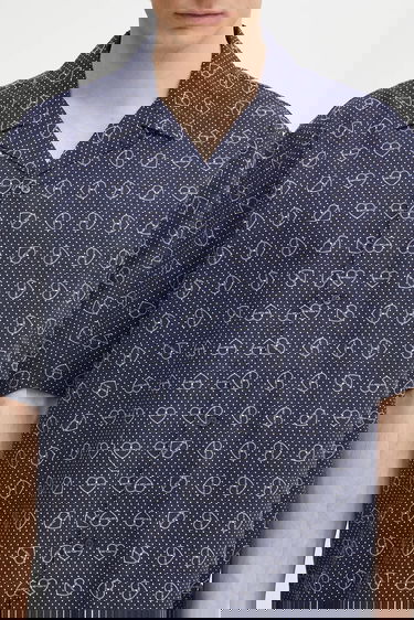 Риза Carhartt WIP Short-Sleeve Furoshiki Shirt, relaxed, classic collar Тъмно синьо | I034549.2UIXX, 3