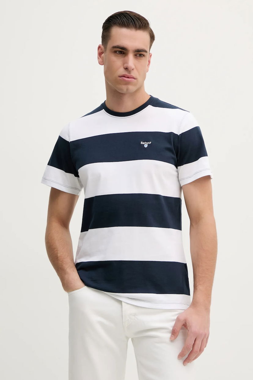 Тениска Barbour Barbour Whalton Stripe Tee Тъмно синьо | MTS1255