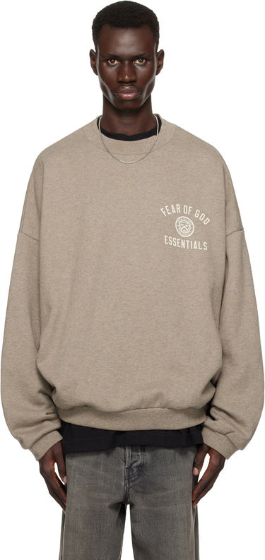 Суитчър Fear of God Fear of God ESSENTIALS Fleece Crewneck Sweatshirt Кафяво | 192HO246261F, 0