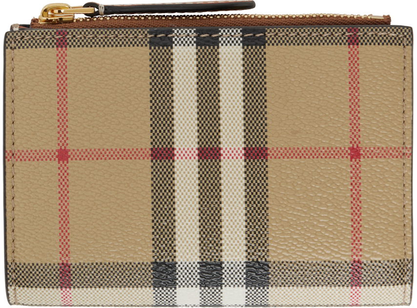 Портфейл Burberry Check Small Bifold Wallet Бежово | 8079204, 0