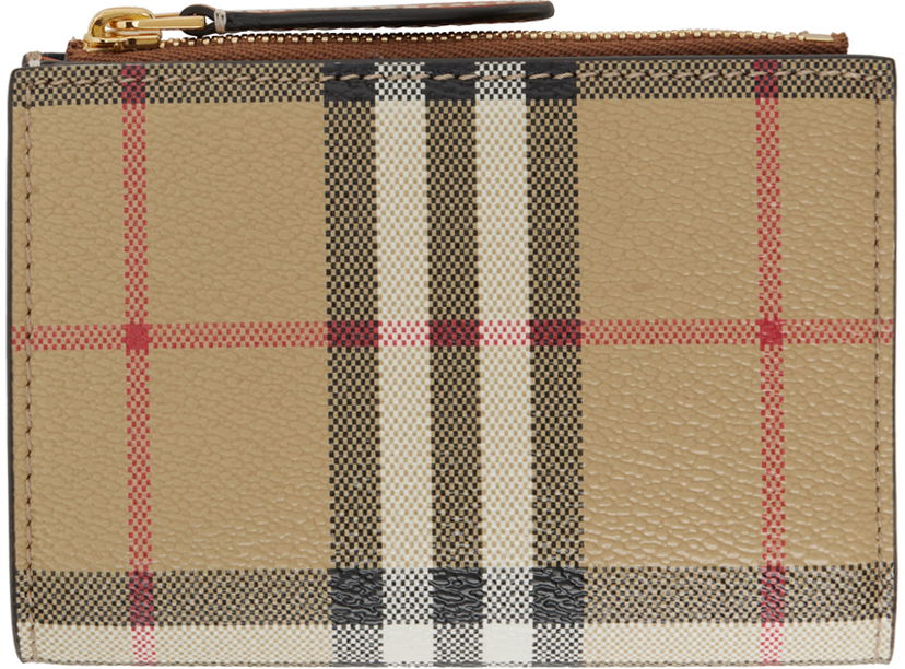 Портфейл Burberry Check Small Bifold Wallet Бежово | 8079204