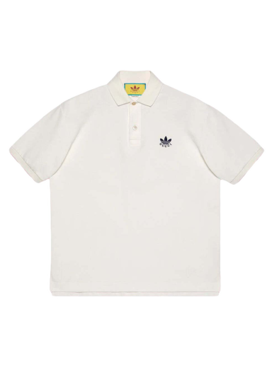 Поло тениска Gucci adidas x Cotton Piquet Polo Tee Бяло | 700497 XJEL0 9791