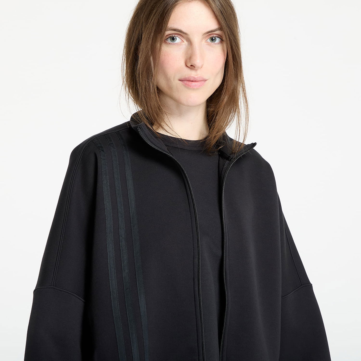 Суитчър adidas Performance Off Placed 3-Stripes Zip-Up Sweatshirt Черно | JX2705, 1