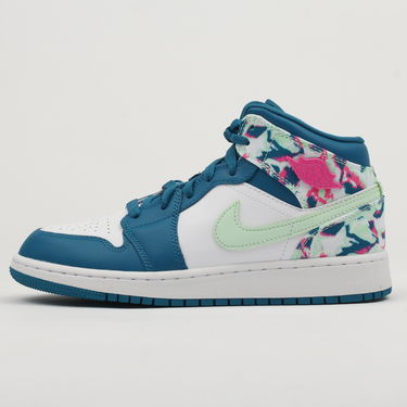 Кецове и обувки Jordan Air Jordan 1 Mid ''Paint Stroke'' GS Тюркоазено | 555112-300, 0