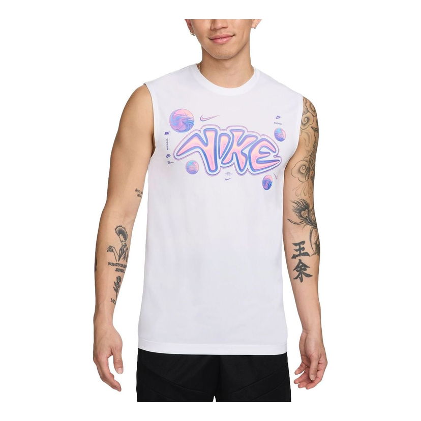 Потник Nike Dri-FIT Basketball Graphic Tank Бяло | FV8415-100