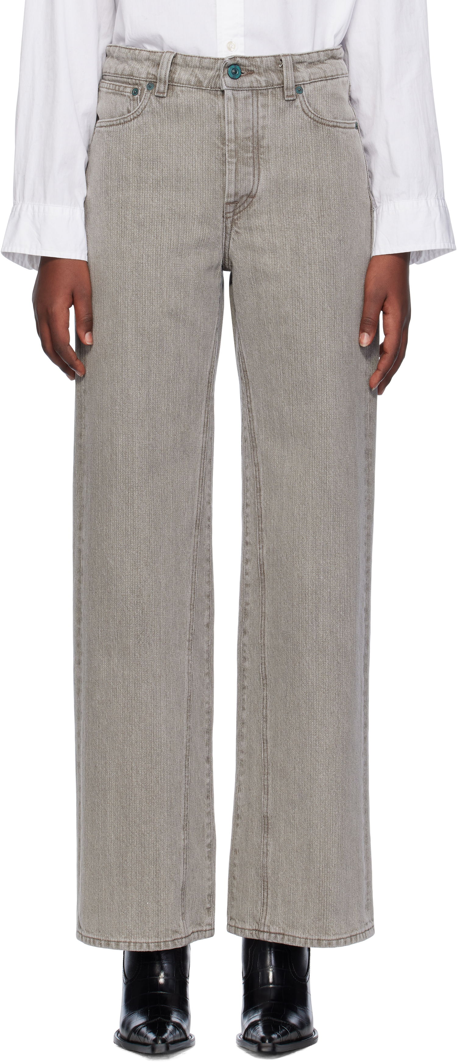 Дънки OUR LEGACY Treble Cut Jeans Сиво | W4245TCC, 0