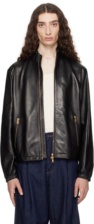 Яке Versace Versace Plongé Leather Jacket Черно | 1019606_1A14141, 0