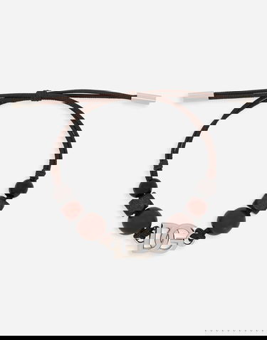 Гривна Dolce & Gabbana Dolce & Gabbana Cord Bracelet with Wooden Beads and DG Logo Кафяво | WBQ5P1W1111S9000, 3