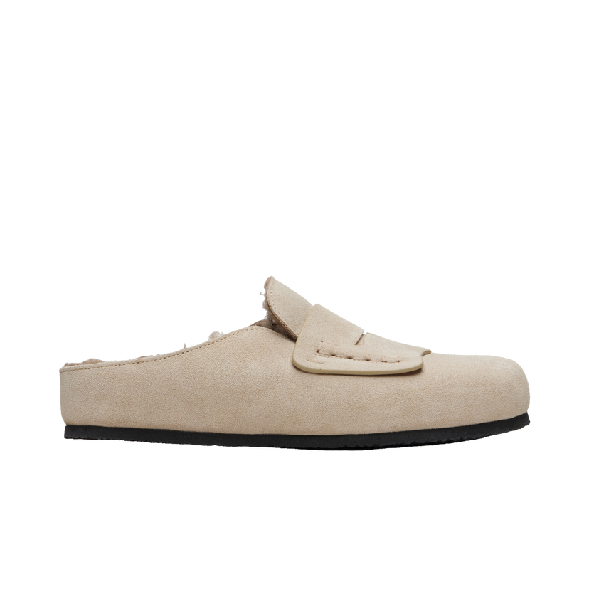 Кецове и обувки Jacquemus 'The Mules' Suede Shearling Loafers Бежово | 25HFOM00186AC09M01