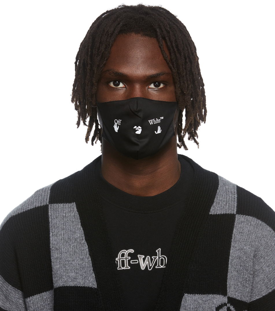 Аксесоари Off-White Off-White Logo Print Face Mask Черно | OMRG003F21FAB0051001, 0