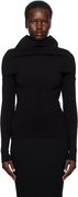Rick Owens Hollywood Draped Long Sleeve Turtleneck Top