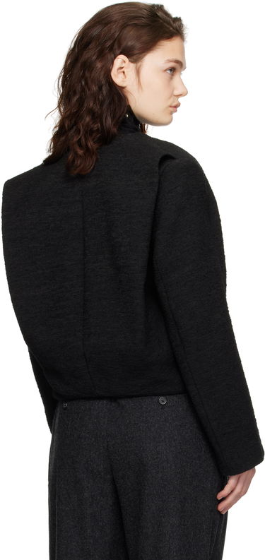 Жилетка TOTEME TOTEME Cropped Bouclé Jacket Черно | 251-WRO4309-FB0271, 2