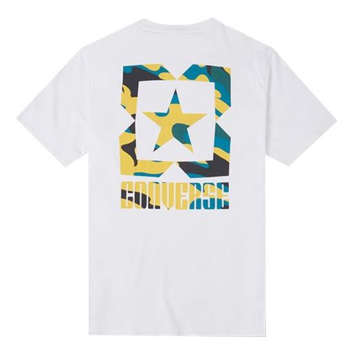 Тениска Converse Camouflage Print Short Sleeve T-Shirt Бяло | 10023369-A02