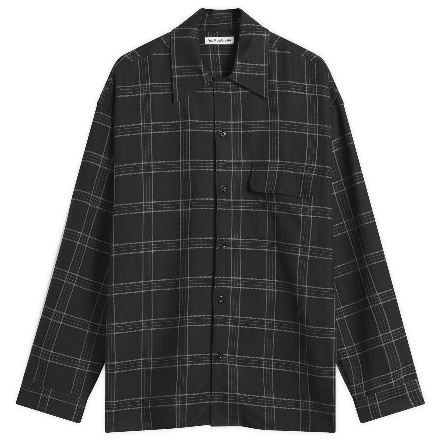 Риза YMC Wray Checked Shirt, Size X-Small Черно | Q2ZAJ-01, 0