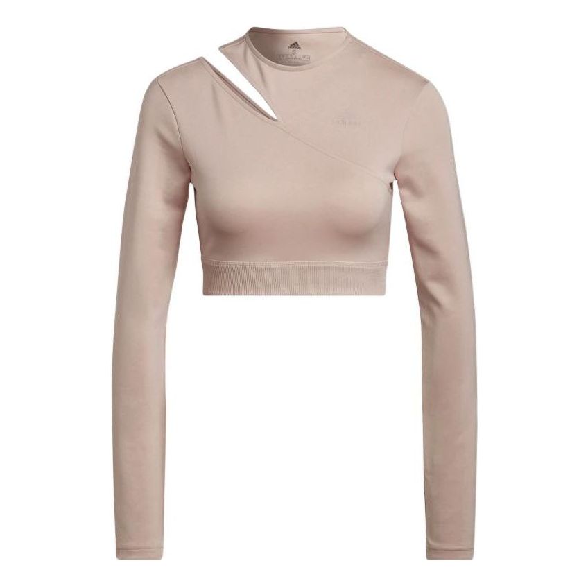 Съкратен топ adidas Originals Solid Color Long Sleeve Crop Top Розово | HM3181, 0