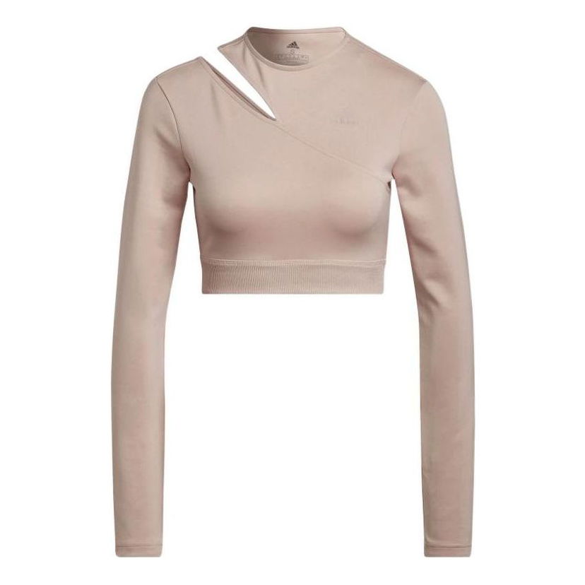 Съкратен топ adidas Originals Solid Color Long Sleeve Crop Top Розово | HM3181