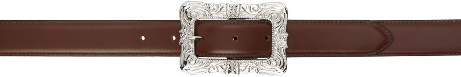 Колани Needles Square Buckle Leather Belt Кафяво | OT031, 0