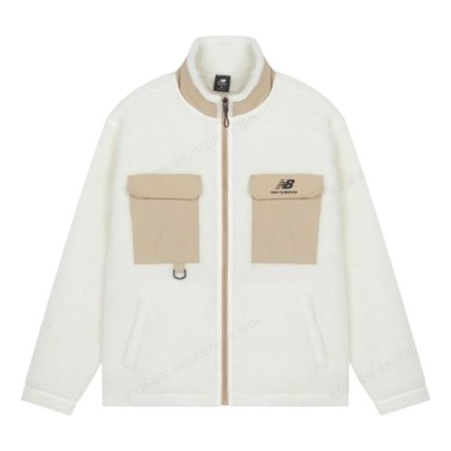 Суитчър New Balance Sportswear Fleece Jacket Бяло | AMJ23358-CIC