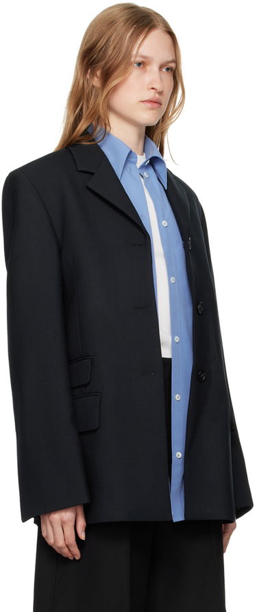 Яке TOTEME TOTEME Straight Single-Breasted Blazer Черно | 244-WRZ0045-FB0061, 1