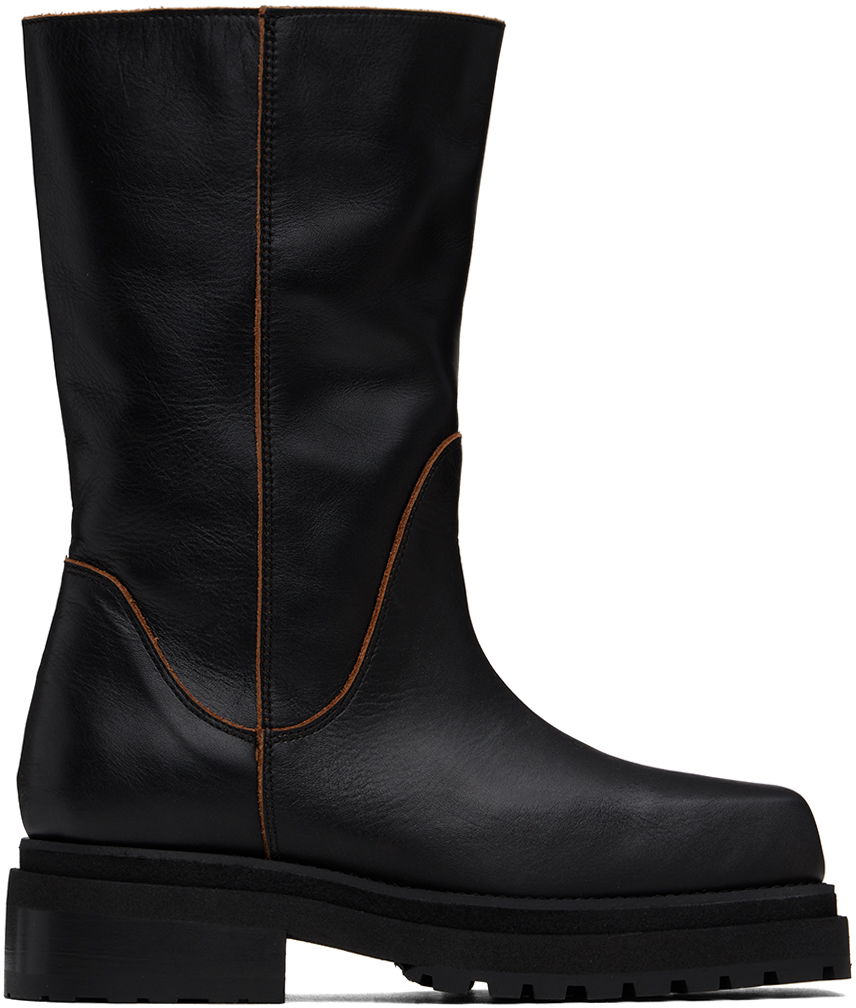 Кецове и обувки Eckhaus Latta Eckhaus Latta Stacked Boots Черно | FEKLWSTB295109, 0