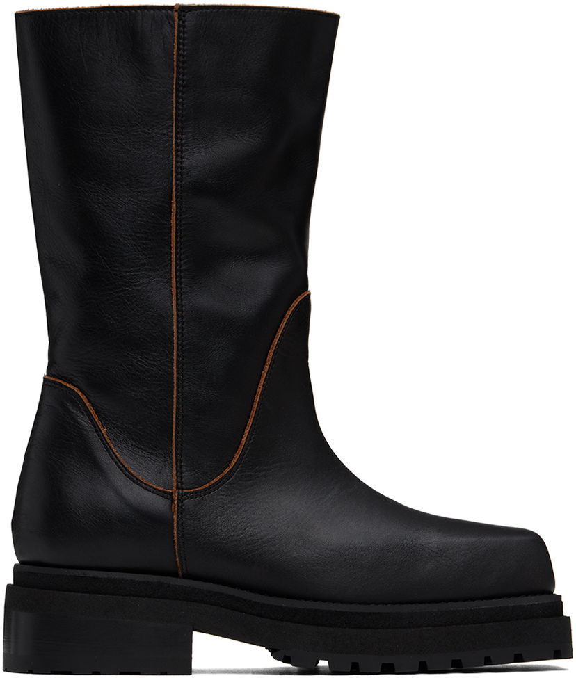 Кецове и обувки Eckhaus Latta Eckhaus Latta Stacked Boots Черно | FEKLWSTB295109